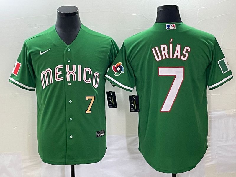 Men 2025 World Cup Mexico #7 Urias Green Nike MLB Jersey style 3184->more jerseys->MLB Jersey